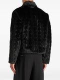 Manière De Voir David plush cable embossed jacket black