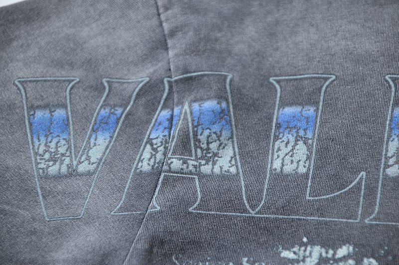 VALE USA Washed Black Graphic T-Shirt