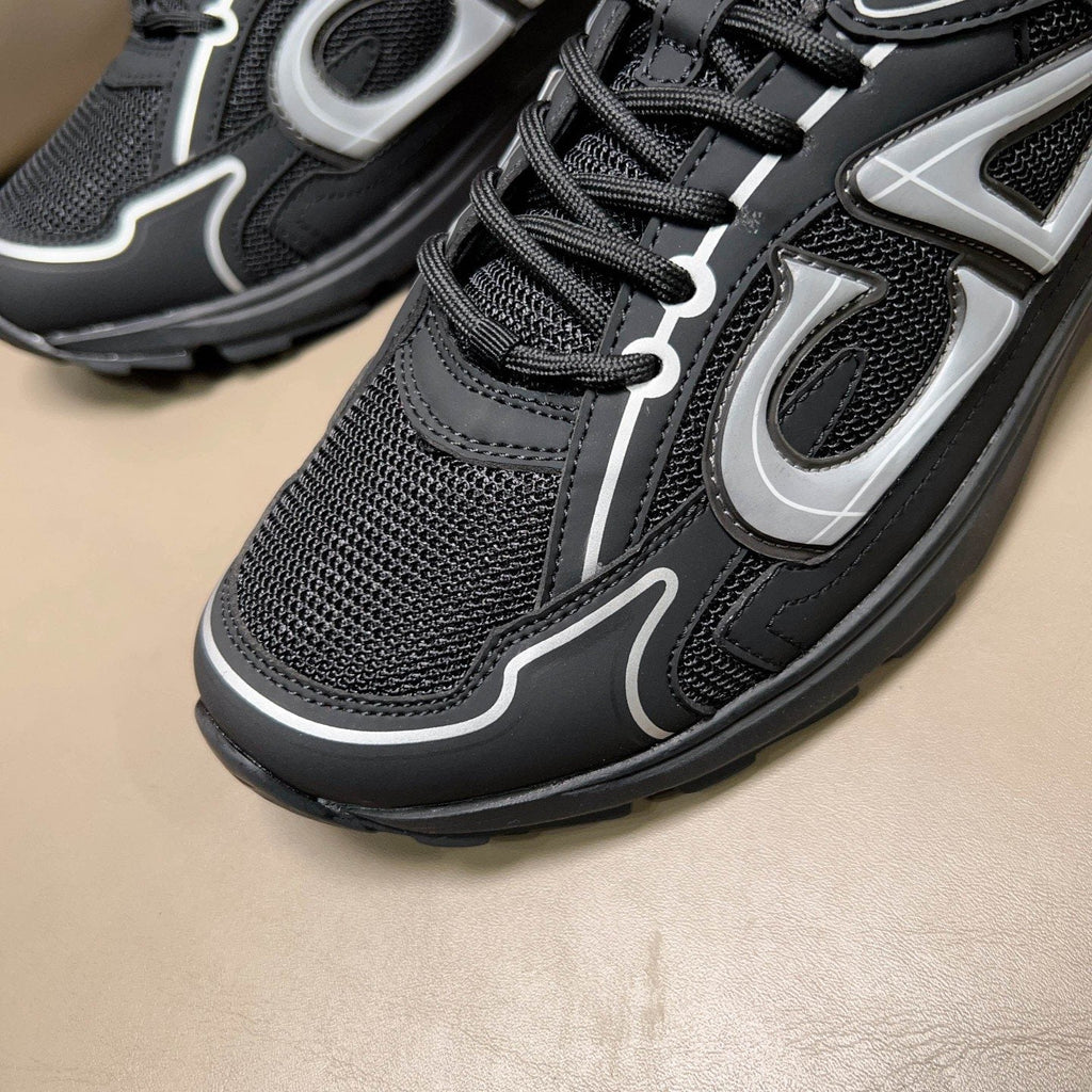 Dior Black and Dark Gray Mesh Sneakers